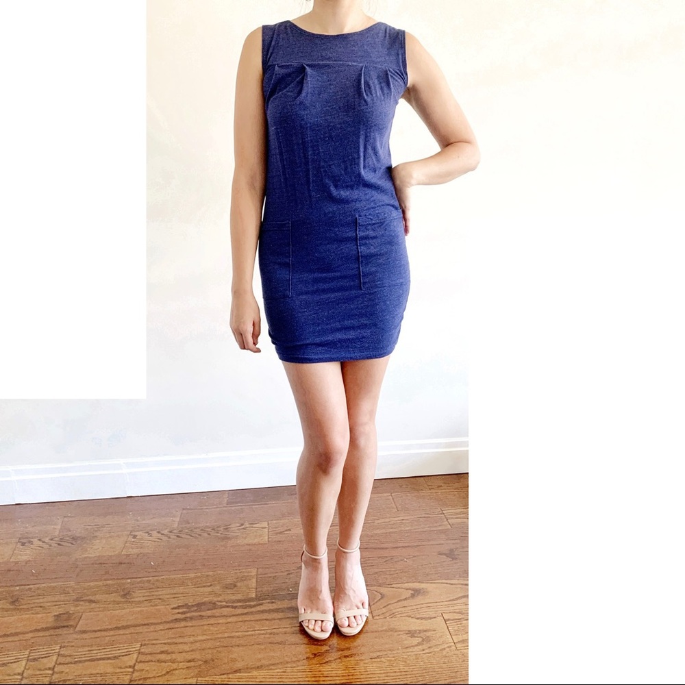Blue Tank Mini Dress by America Apparel